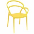 Fine-Line Mila Dining Arm Chair, Yellow, 2PK FI753845